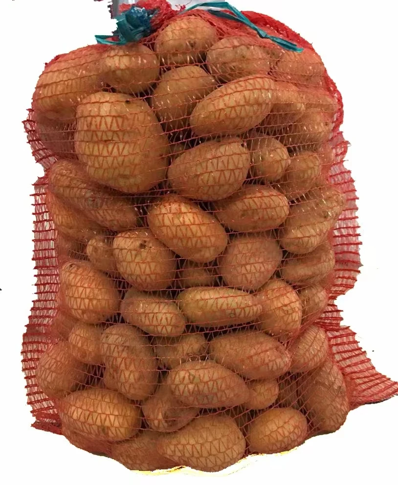 Bardana Customized Drawstring 25kg 50kg Potato Onion Carrot Packing Pp Leno Mesh Bag
