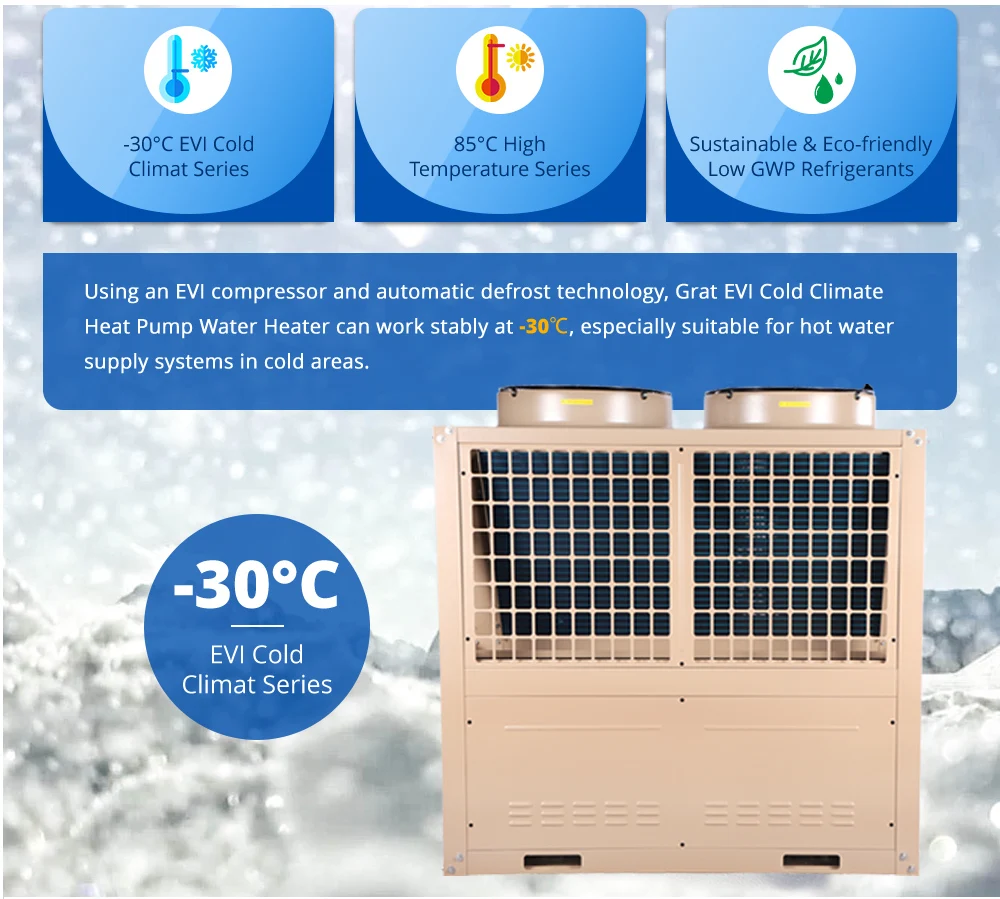 Ce Bath Tub Water Heater Evi Heat Pump Approved Keep Working At 25c