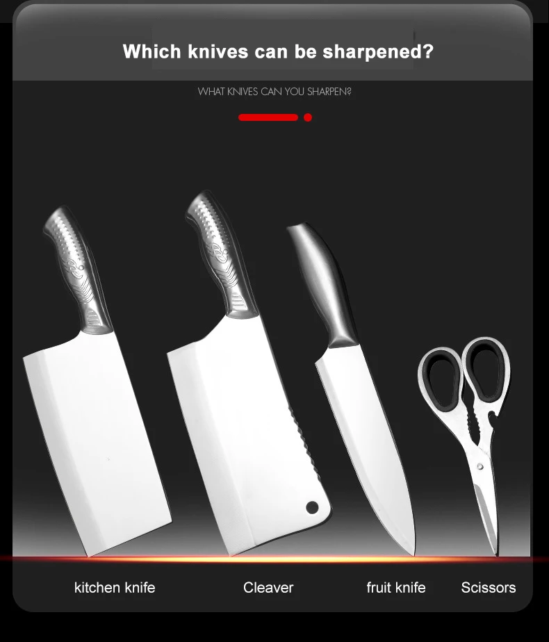 Kitchen Knife Accessories Handheld 3 Stage Manual Diamond Blade Knife