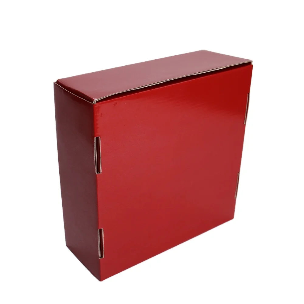 product customized red corrugated cardboard shipping box hot stamping fashion clothing paper packaging boxes for underwear-7