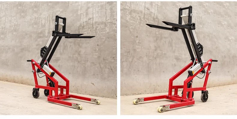 Small Portable Electric Stacker Crane with 24V Battery 500kg Pallet Loading Truck Forklift Electric
