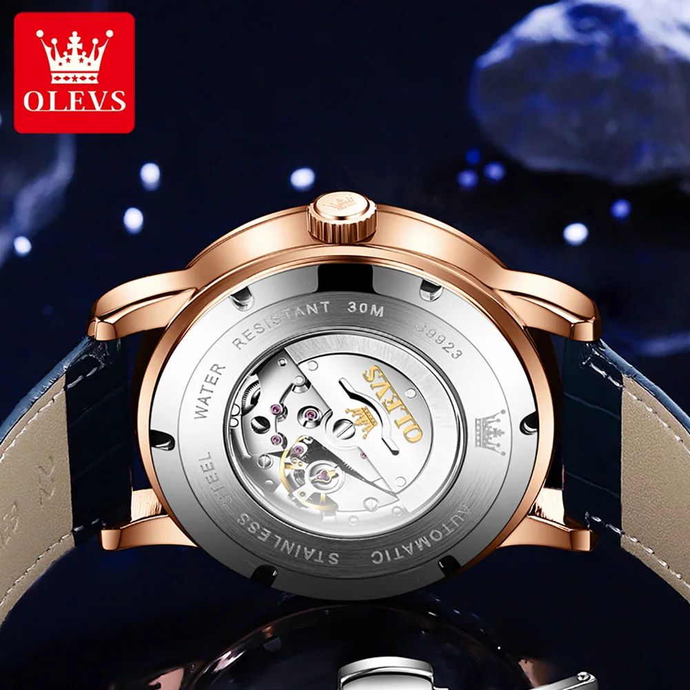 Olevs 9923 中国 大人気 製品 Oem ムーンフェイズ 自動巻き 機械式