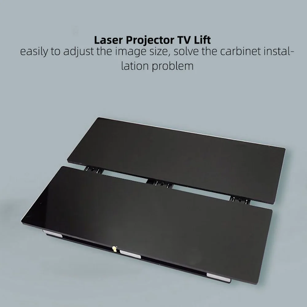 Yinzam UST Laser Projector Platform Slider Cabinet with Motorized Mobile Telescopic Table Laser Projector TV Stand for Home