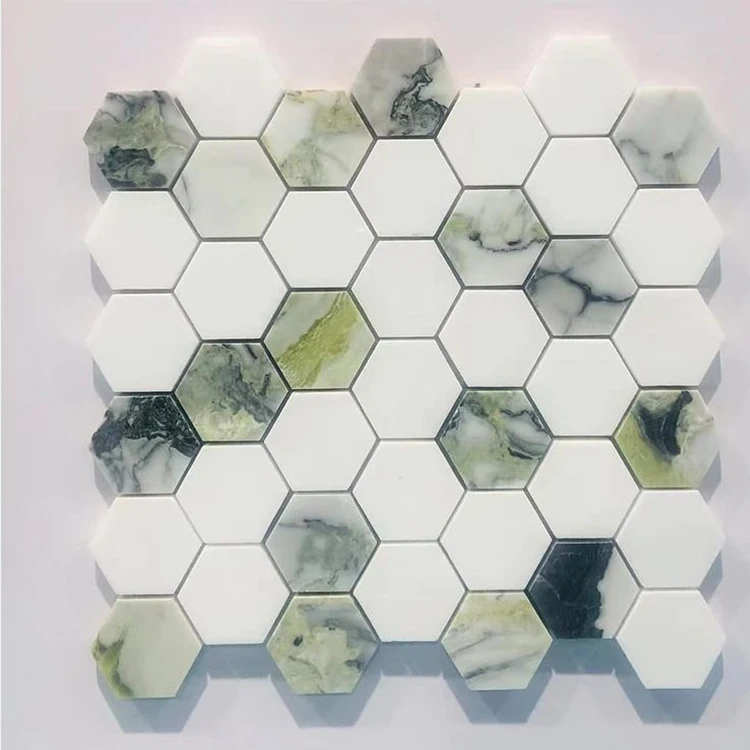 High Quality White Marble Mosaic Tiles Modern Design Hot Sale for Bathroom Kitchen Interior Wall Decoration 10mm for Apartments