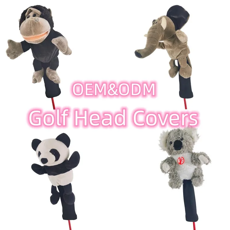 Custom Colorful Muppets Plush Animal Golf Club Driver Head Covers Funny Cute Golf Headcover