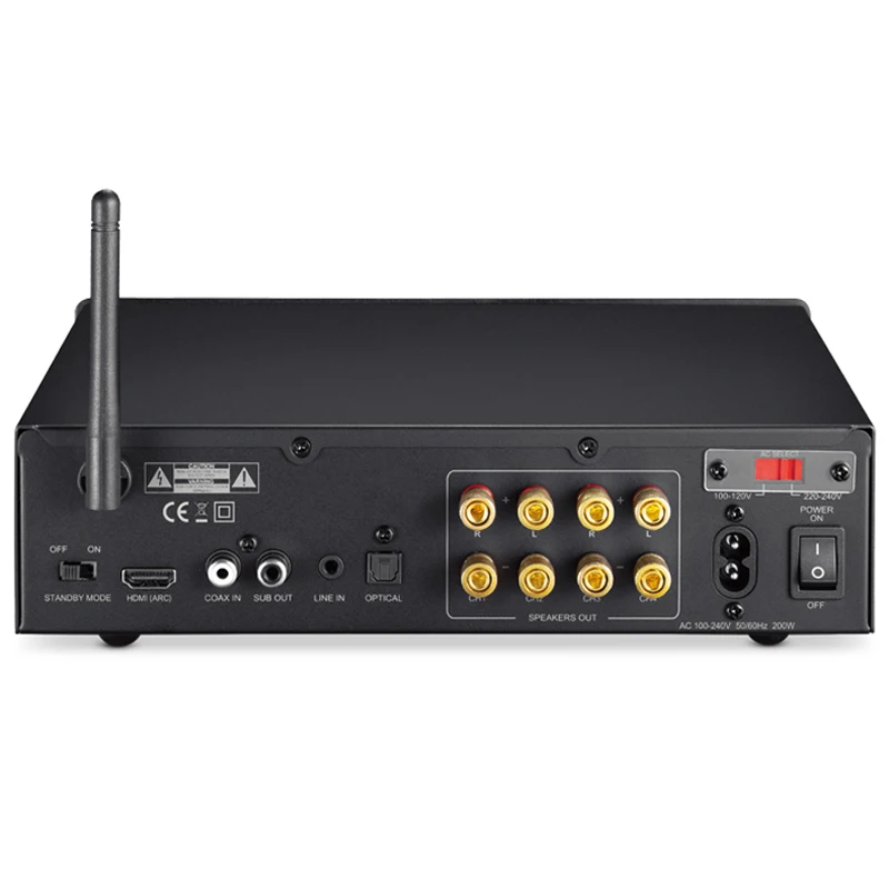 5 Channel Multi Channel Amplifier with Bluetooth 5.0 and 400W Peak Power for Home Theater