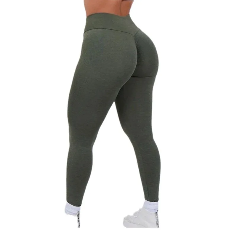 Environmentally friendly recycled fabric outdoor fitness high stretch yoga pants sports  detail