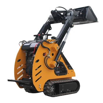 earth-moving machinery tracked mini skid steer loader with auger