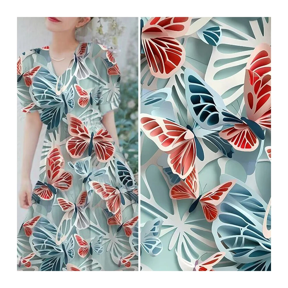 Лидер продаж ткань из 100% вискоза с цифровым принтом для женщин платья 30s 32s 45s тканая