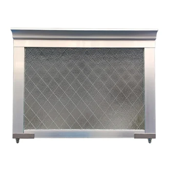 Textured Wired Fire Resistant Glass Fixed Smoke Protective Barrier Glass Smoke Curtain