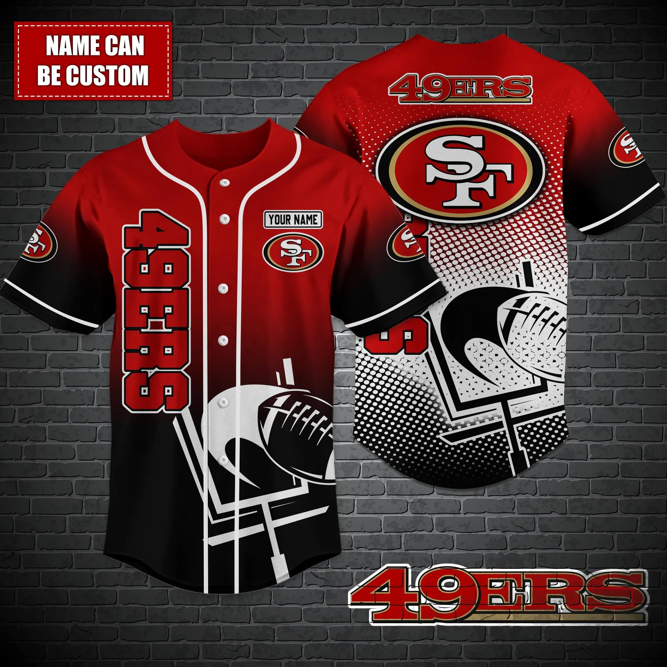 Wholesale American Football 49ers Baseball Jersey San Fransico Black/Orange  Customize - China 49ers Baseball Jersey and San Fransico Baseball Jersey  price