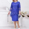 Royal Blue Embroidered mother of bride dress