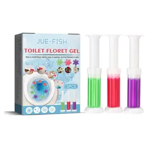 3Pcs Simple Life Fragrance Deodorant Fresh Freelivity Toilet Bowl Gel Cleaner Flower Cleaning Stamps Toilet Gels Stamp Variet