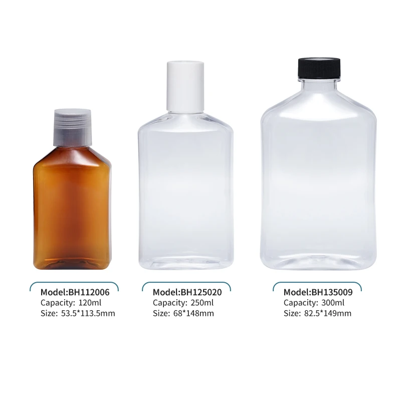 Pet Bottle 120ml 250ml 350ml Plastic Packaging Custom Pet Bottles