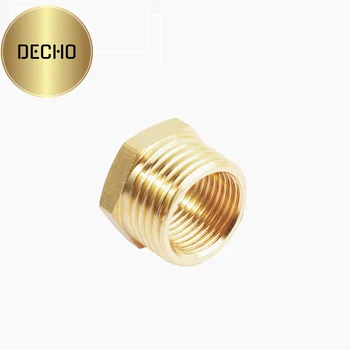 Brass reducing bushing threaded  diameter 3/8" and 1/2" length 15mm reducing connector fittings  support customization