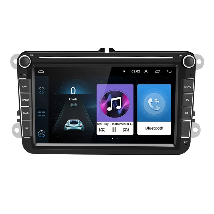 9''2 Din Android GPS Autoradio+CAM Airplay iOS Lien Miroir Wifi Tactile FM BT 