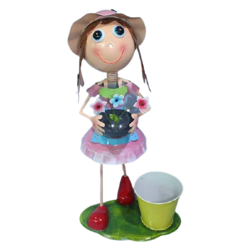 Metal doll metal crafts   handmade   flower pot