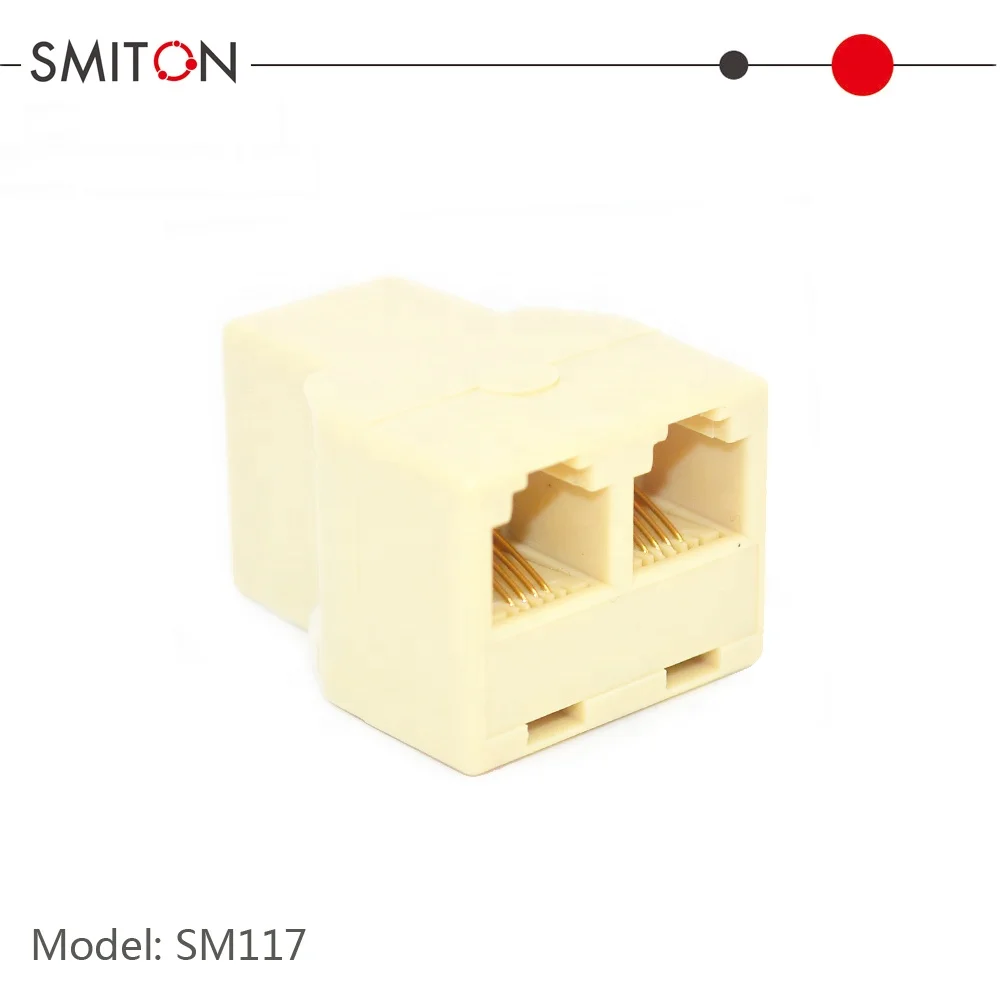 RJ11 RJ12 6P4C 6P6C Female to Female Telephone Line Splitter