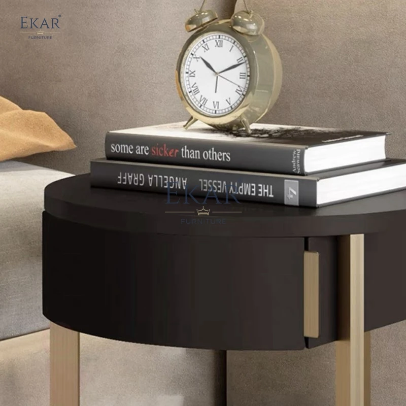 product modern bedroom bedside table with spacious storage space with metal legs decorative wood and mdf style for home hotel use-63