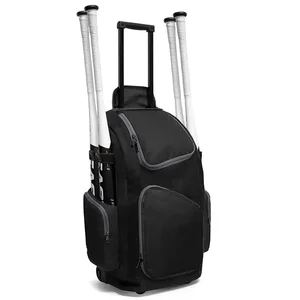 New Customized Waterproof Travel Equipment Bag Low Price Best Quality Baseball Bags With Wheels