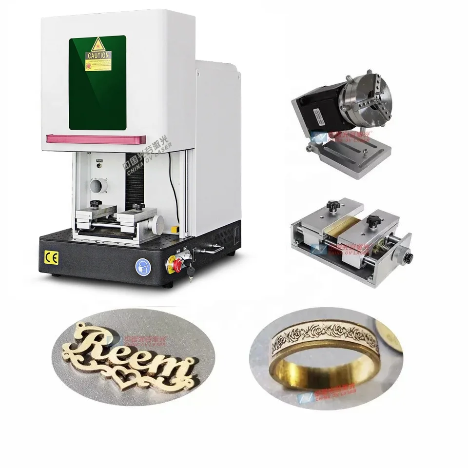Easy Use JPT 100 Watt Fiber Laser Jewelry Engraver Cut Gold Jewelry Name Necklace Machine