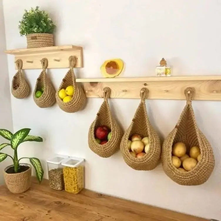 Shineloha 2 grucce grandi in macramè da 100 cm, per vasi da 30,5