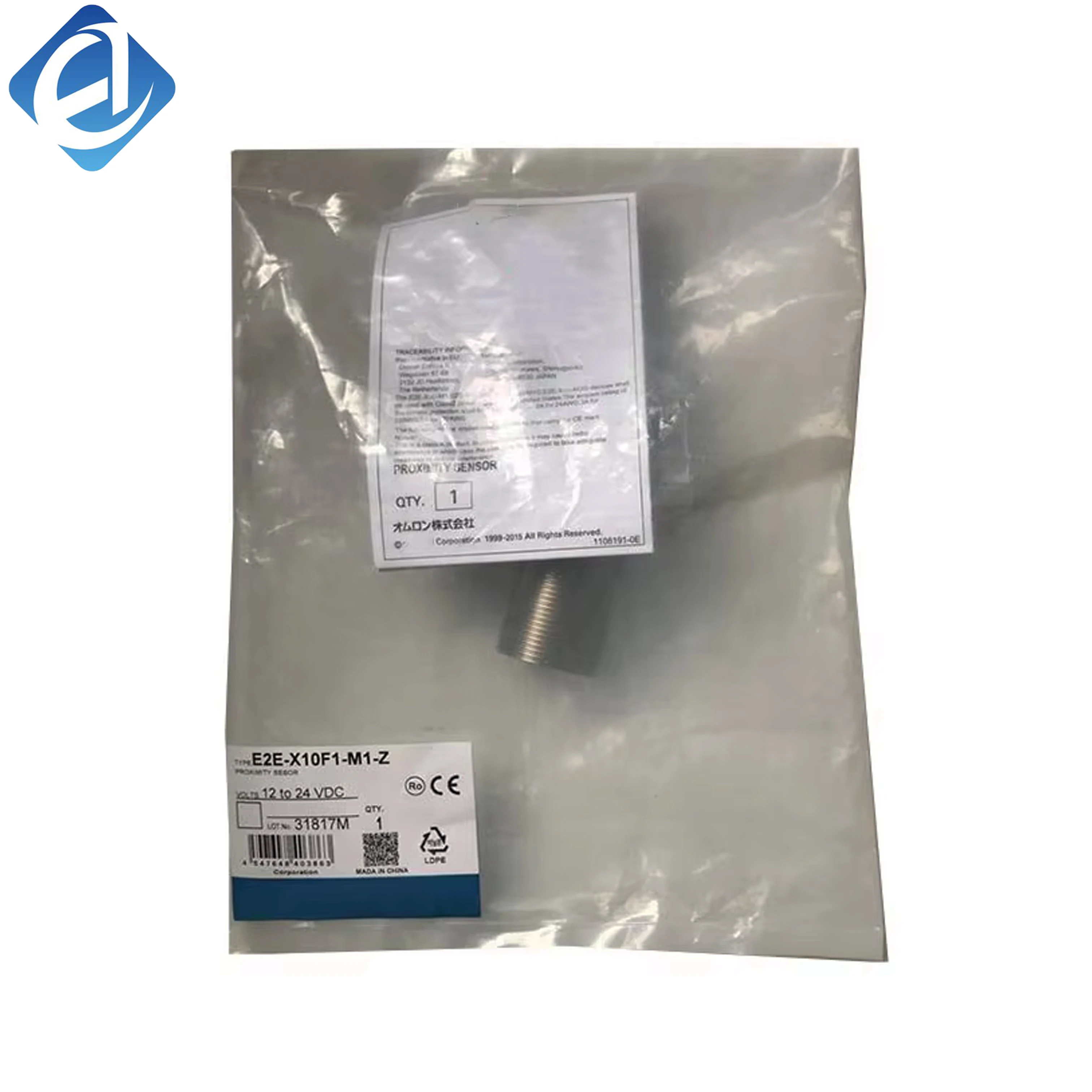 Ny original Omron E2E-serie induktiv nærhedssensor. 10 mm detekteringsafstand, M12-stik, stabil metaldetektion, høj følsomhed og stærk interferensmodstand. Anvendes bredt til positionering, grænsedetektion og tælling på automatiserede produktionslinjer.