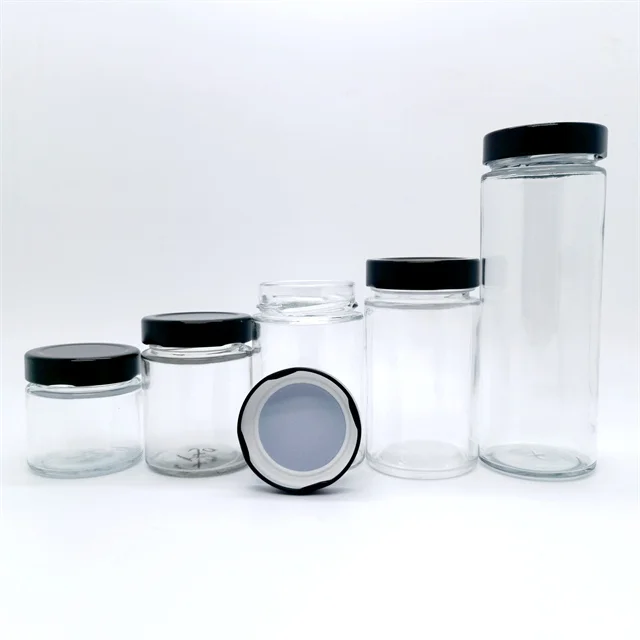 Barattolo in PET cilindrico da 150 ml trasparente con tappo a vite in