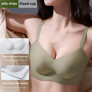 High Quality Seamless Wireless Bra for Gym Yoga & Running-Thin Solid Pattern Lightly Padded Knitted Weave Direct From Factory