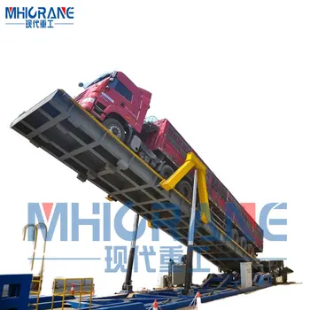 80-200t Hydraulic Dumper Truck Unloading System Truck Tippler ...