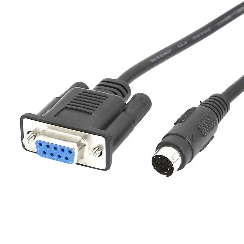 High Quality Mini Din 8p Rs232 Db9 to Mini Din 8pin 4 Pin 8 Pin to Serial Db9 Programming ACCDTC301 DB9 f to Ps2  Cable