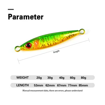 Cross-Border Xiao Pang New Color Lead Bait Long-Distance Casting Slow Jigging Laser Glow-in-the-Dark Metal Lure Hard Bait Fish – Metal Jig – view 4