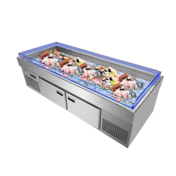 8-Open Compressor-Freezer Refrigerator Open Door Spray Table Directly Supplied Chinese Factory Frozen Foods Meat Kitchen Use