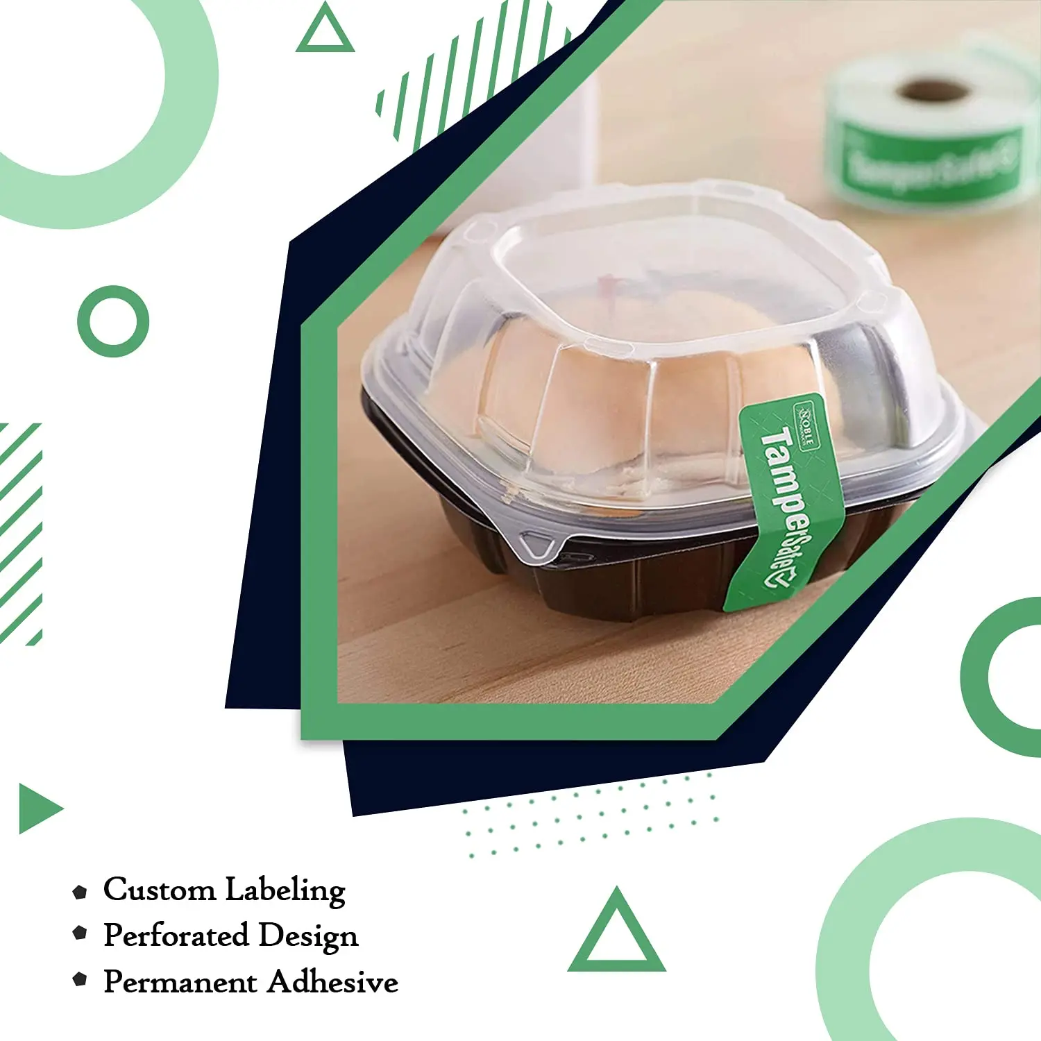Custom Fast Food Bag Label Security Seal Sticker Tamper Evident Takeaway Packaging Label for Take Out Container Food Box