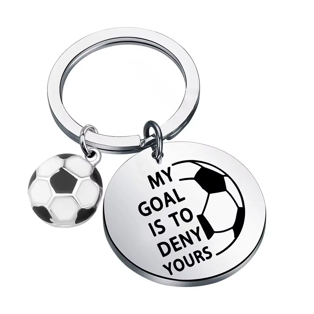 2026 FootballWorld Cartoon Stainless Steel Football Carabiner Keychain Waterproof Fashion Promotion Gift for Backpack Car