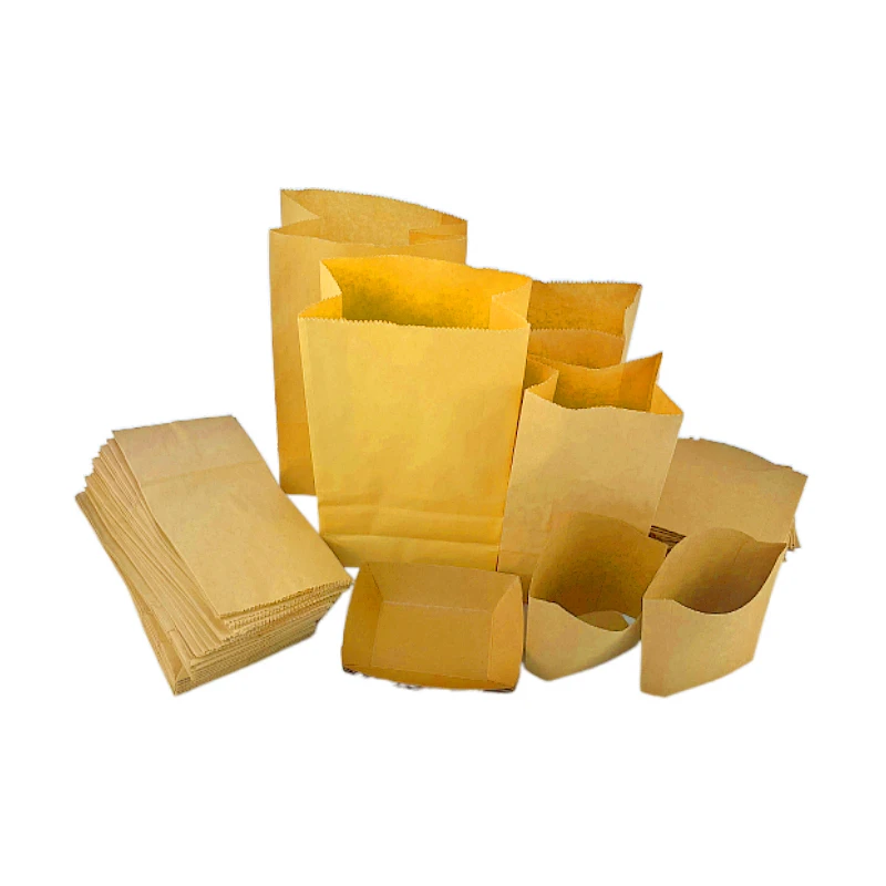 Custom Paper Bag And Kraft Paper Bag Bread Packaging And Chicken Take