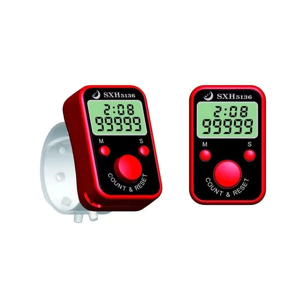 Adjustable Digital Tasbih Tally Counter Hand Finger Counter One Buttons LED Digital Counter