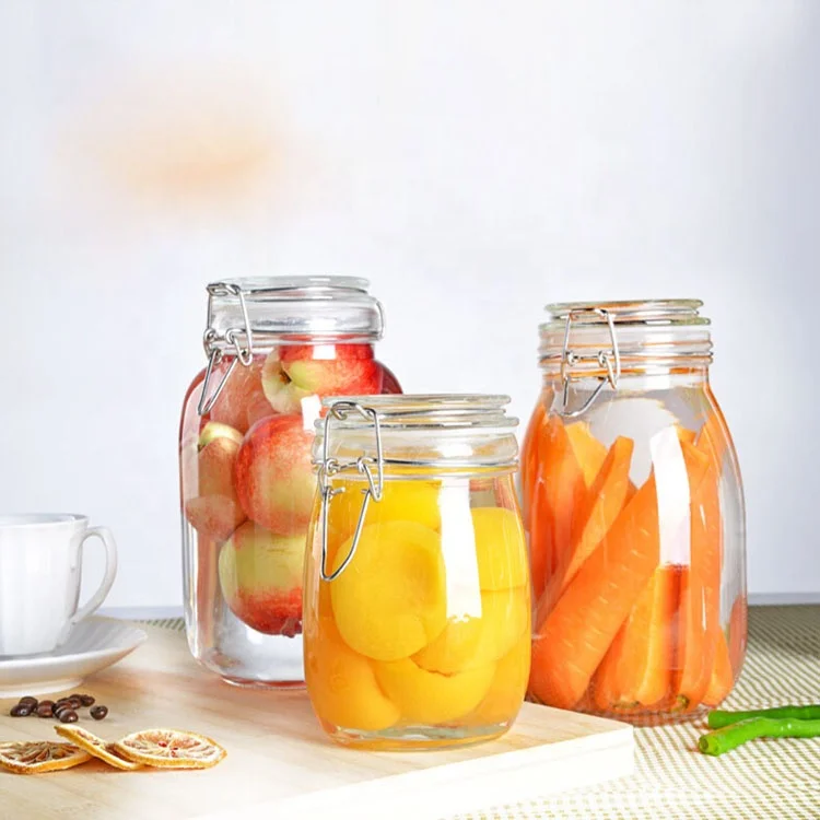 Factory Direct Sale Wholesale Round Airtight Storage Glass Jars And Bottles For Food Buy Glass Jars And Bottles Glass Jar Food Wholesale Glass Jars Product On Alibaba Com