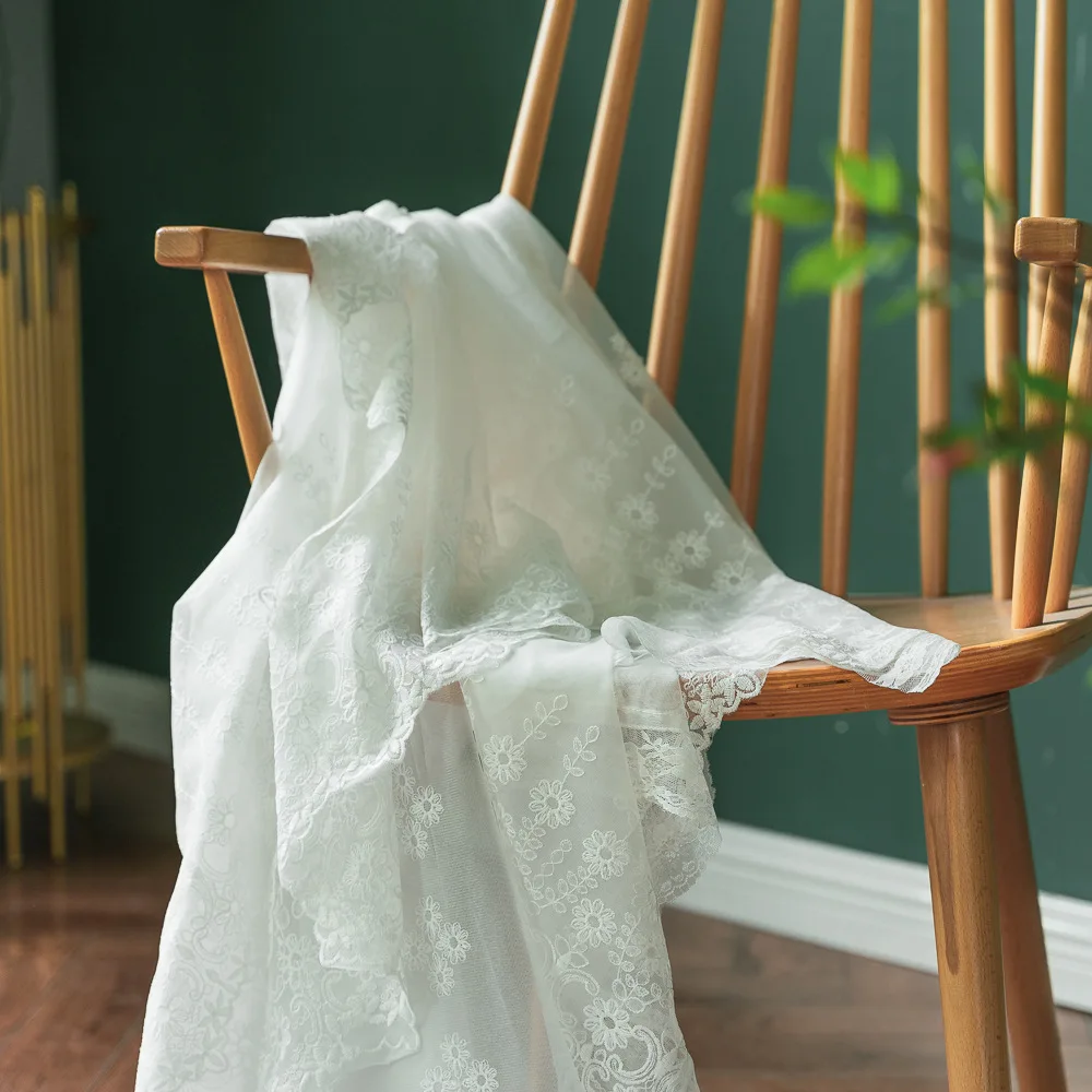 Белая шифоновая скатерть из 100% полиэстера, шифоновая Скатерть для свадьбы, Рождества