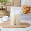 Small widened white cotton paper bag-14 wide