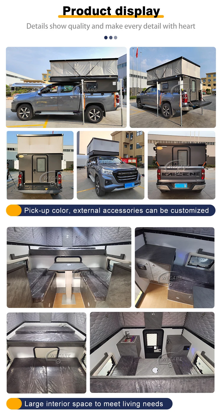 Wecare Luxury Pickup Travel Trailer Camper With Bathroom Expedition