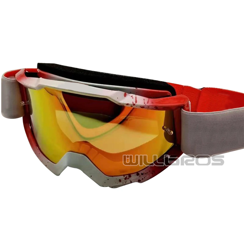 Orange Motorcycle Dirt Bike Motocross ATV MX Off-Road safety Goggles Eyewear 
