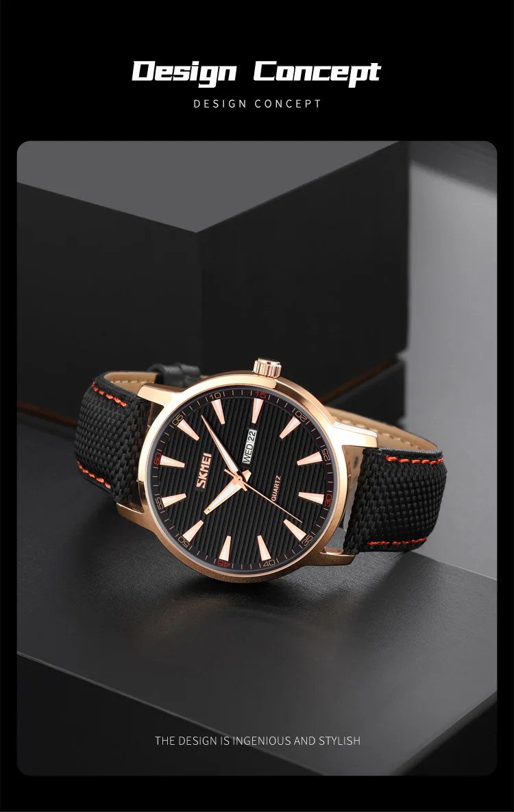 Оптовая продажа с фабрики Skmei 9303, модные наручные часы, кварцевые часы, наручные часы для мужчин с кожаным ремешком