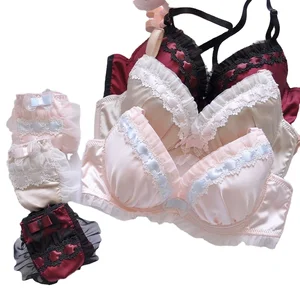 Wholesale Attractive Plus Size Bra Set Cute Lace Underwire Support Seamless Convertible Straps with Brief Panties
