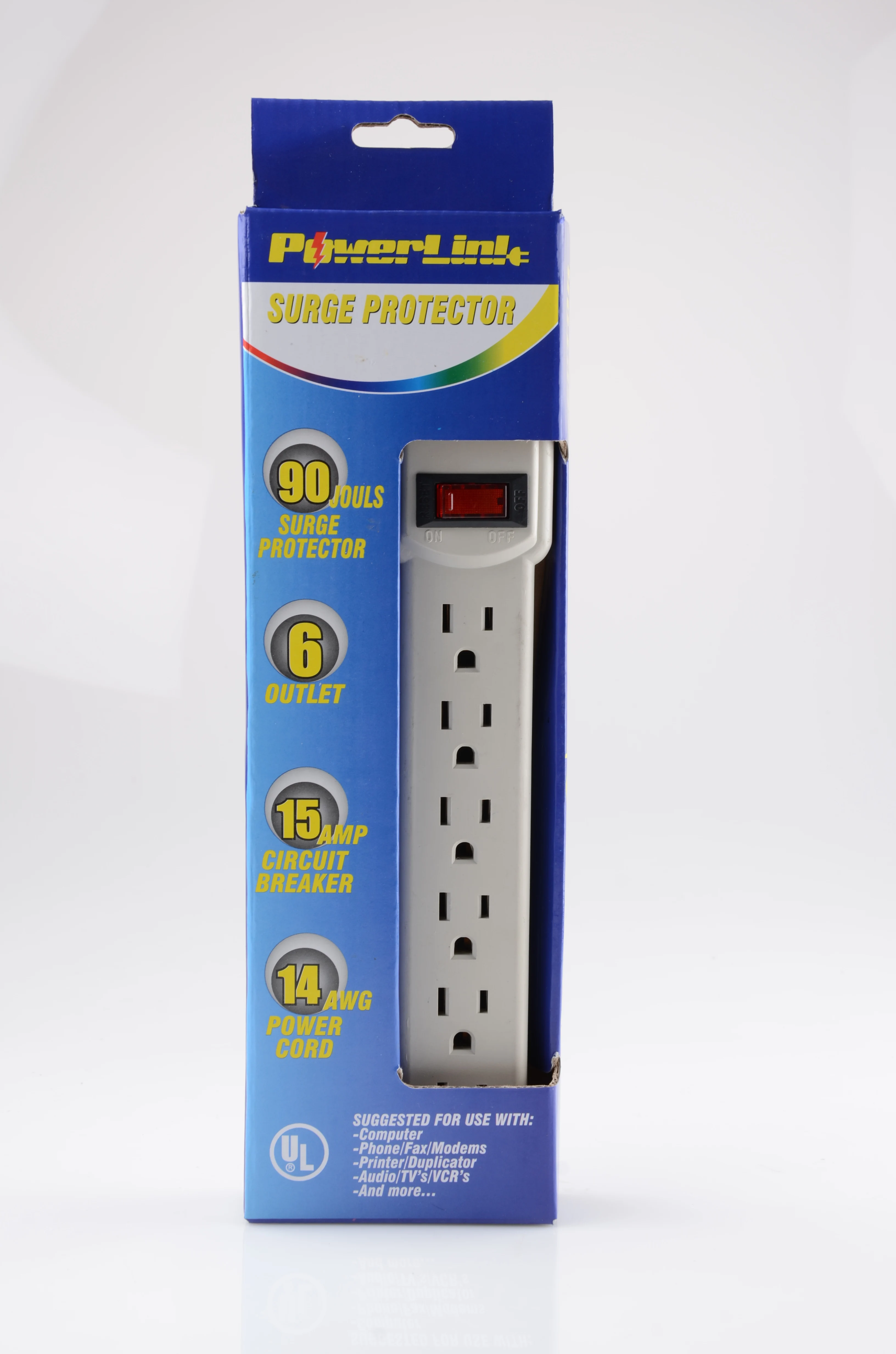 15a 125v Ac Power Strip 8 Outlet Portable Power Strip With Abs Housing