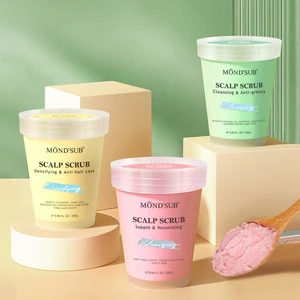 Private Label Hair Treatment Deep Cleansing Purifying Anti-Dandruff Sea Salt Shampoo Exfoliating Nourishing Hair Scalp Scrub