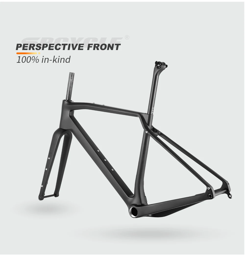 2023 New Full Carbon Cyclocross Gravel Bicycle Frame T1000 Carbon Fiber