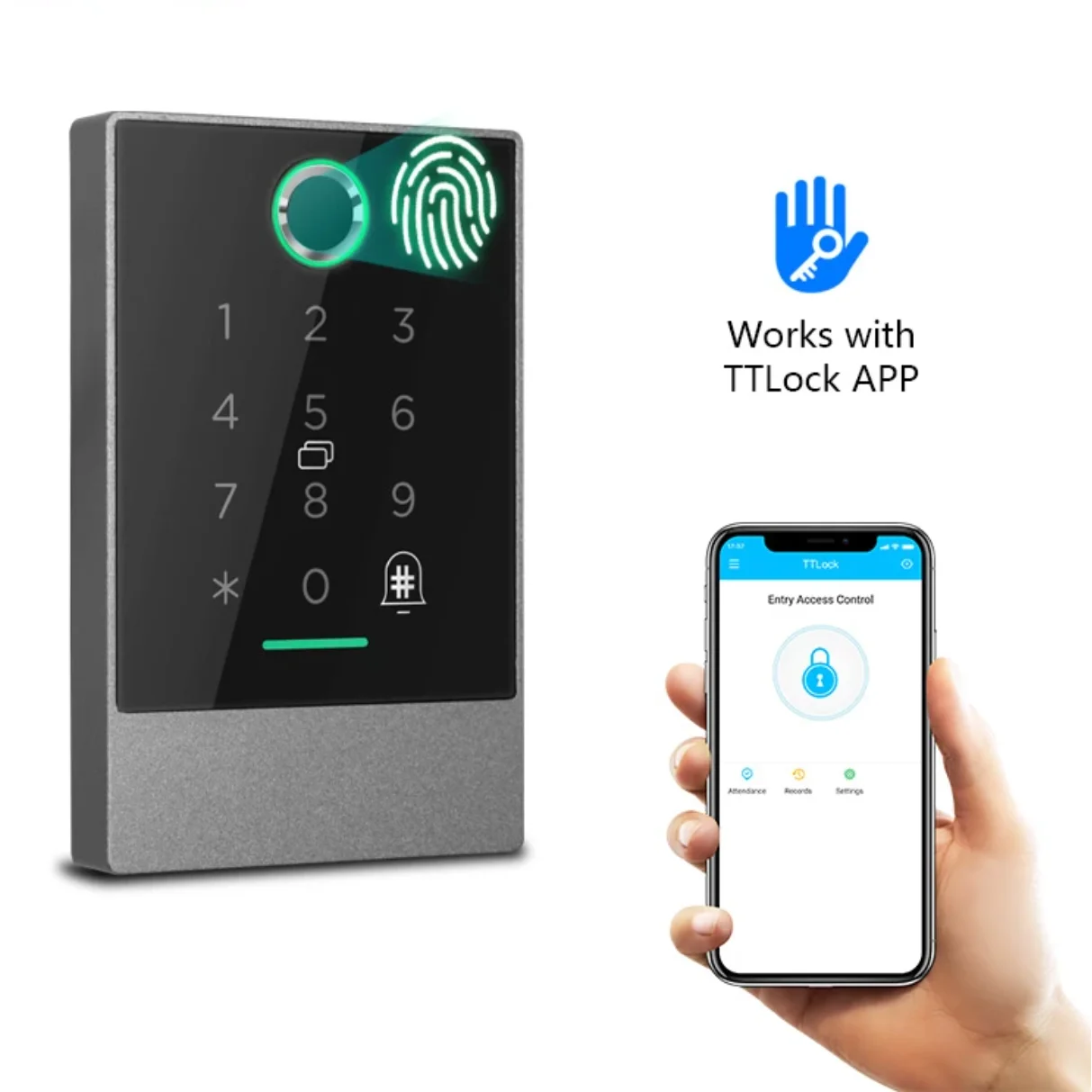 K2F TT Lock Access Control Biometric Fingerprint Reader Access Control With MF Card Reader Optional WIFI Access Control