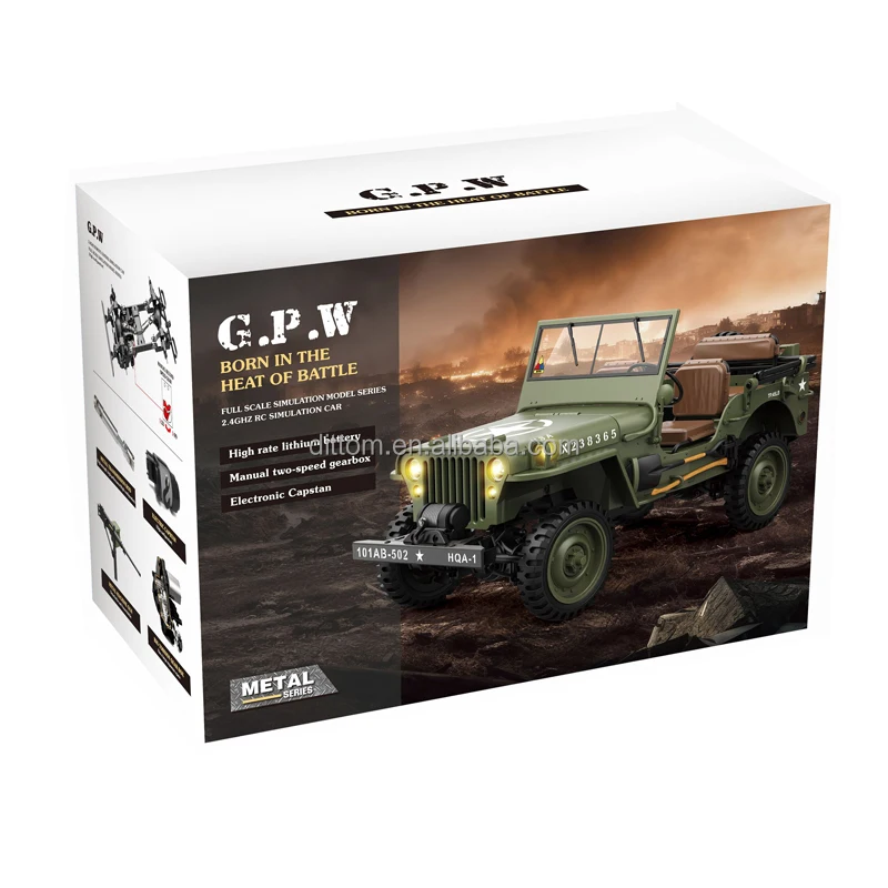 HG4-58 1/14 Scale Military Off Road RC Car - 2.4G Metal Vehicle