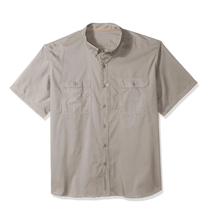 Camisa De Hombre Manga Corta Popelín | Tallas S A 4XL, Varios Colores, Tejido Poliéster-algodón